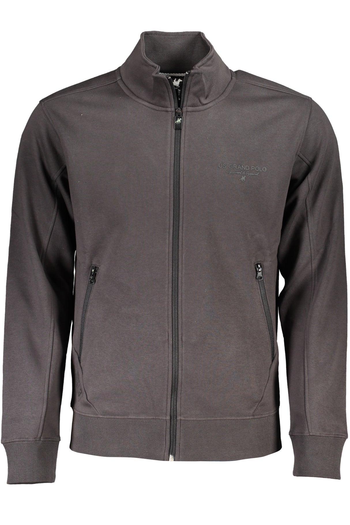 US GRAND MEN'S GRAY ZIP-UP SWEATSHIRT