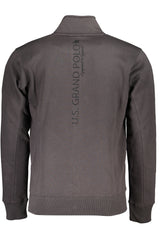 US GRAND MEN'S GRAY ZIP-UP SWEATSHIRT