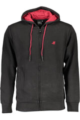US GRAND MEN'S BLACK ZIP-UP SWEATSHIRT