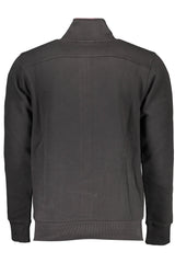 US GRAND MEN'S BLACK ZIP-UP SWEATSHIRT