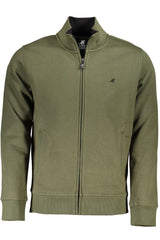 US GRAND MEN'S GREEN ZIP-UP SWEATSHIRT