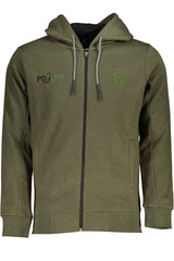 US GRAND MEN'S GREEN ZIP-UP SWEATSHIRT