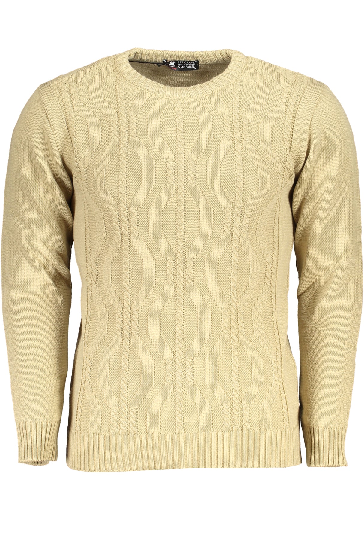 US GRAND MEN'S BEIGE SWEATER