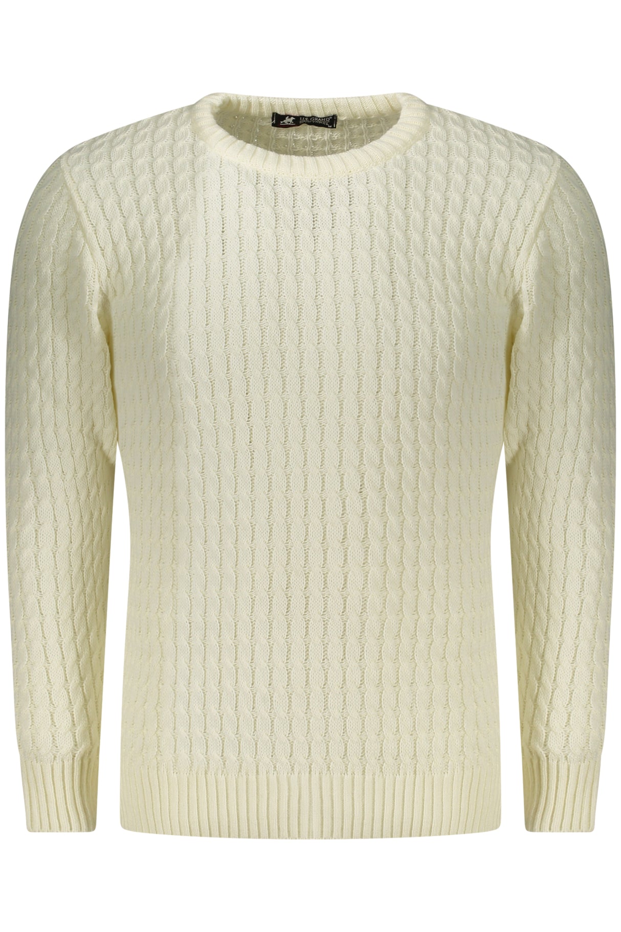 US GRAND MEN'S WHITE SWEATER