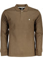 US GRAND MEN'S LONG-SLEEVE POLO SHIRT BROWN
