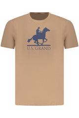 US GRAND MEN'S SHORT-SLEEVE T-SHIRT BROWN