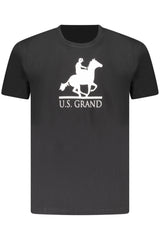 US GRAND MEN'S BLACK SHORT-SLEEVE T-SHIRT