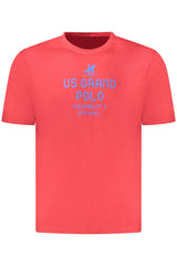 US GRAND MEN'S SHORT-SLEEVED RED T-SHIRT