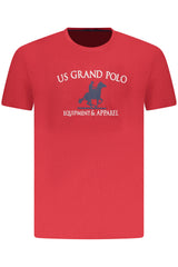 US GRAND MEN'S SHORT-SLEEVED RED T-SHIRT