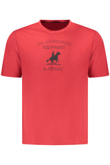 US GRAND MEN'S SHORT-SLEEVED RED T-SHIRT