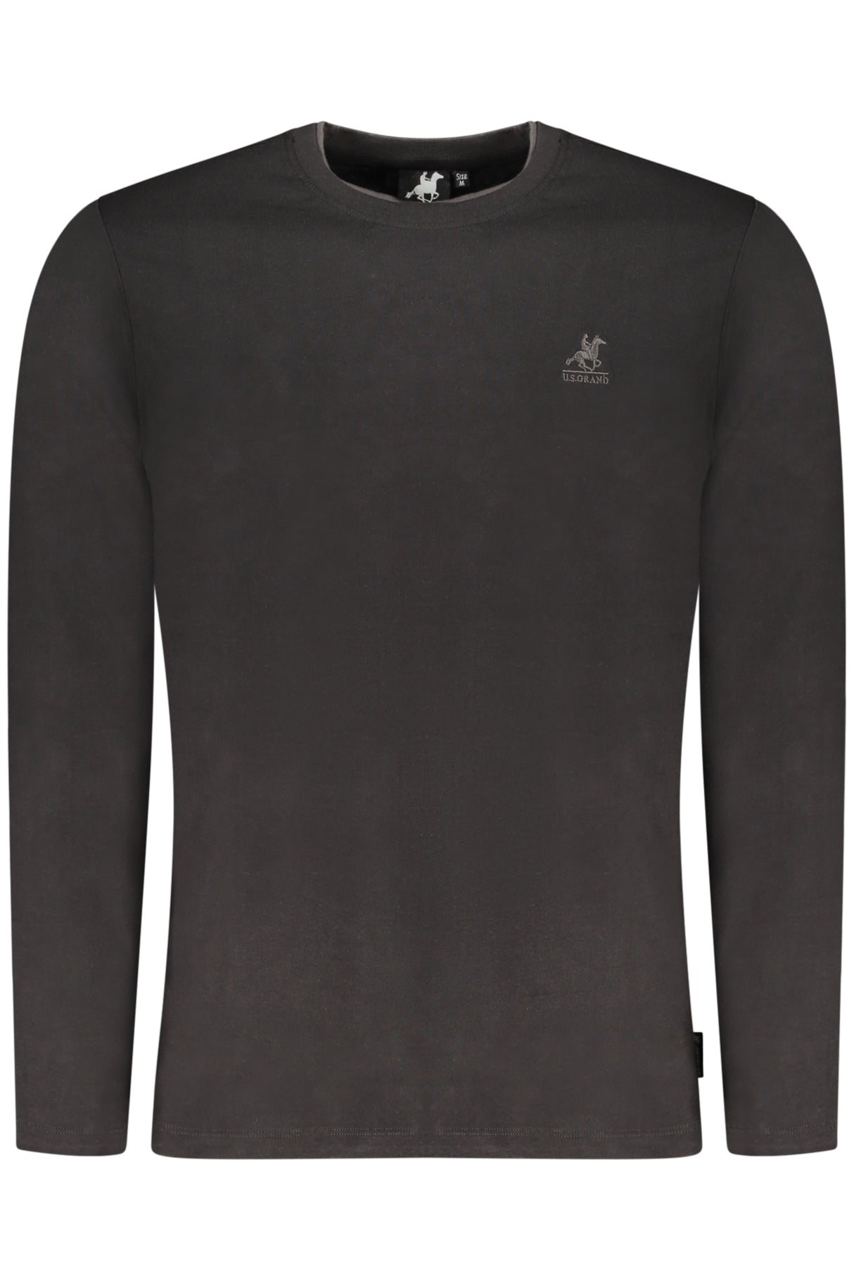 US GRAND MEN'S LONG-SLEEVED BLACK T-SHIRT