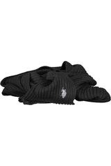 US POLO ASSN. MEN'S BLACK SCARF