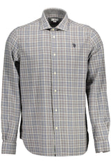 US POLO ASSN. MEN'S LONG-SLEEVED SHIRT, GREY