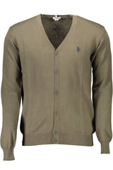 US POLO ASSN. MEN'S GREEN CARDIGAN