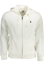 US POLO ASSN. MEN'S WHITE ZIP-UP SWEATSHIRT