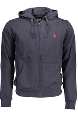 US POLO ASSN. MEN'S BLUE ZIP-UP SWEATSHIRT