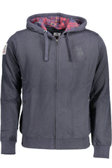 US POLO ASSN. MEN'S BLUE ZIP-UP SWEATSHIRT