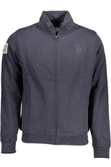 US POLO ASSN. MEN'S BLUE ZIP-UP SWEATSHIRT