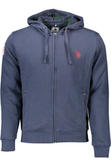 US POLO ASSN. MEN'S BLUE ZIP-UP SWEATSHIRT