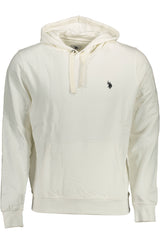 US POLO ASSN. MEN'S WHITE ZIP-UP SWEATSHIRT