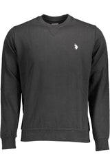 US POLO ASSN. MEN'S BLACK ZIP-UP SWEATSHIRT