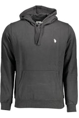 US POLO ASSN. MEN'S BLACK ZIP-UP SWEATSHIRT