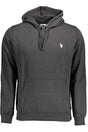 US POLO ASSN. MEN'S BLACK ZIP-UP SWEATSHIRT