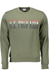 US POLO ASSN. MEN'S GREEN ZIP-UP SWEATSHIRT