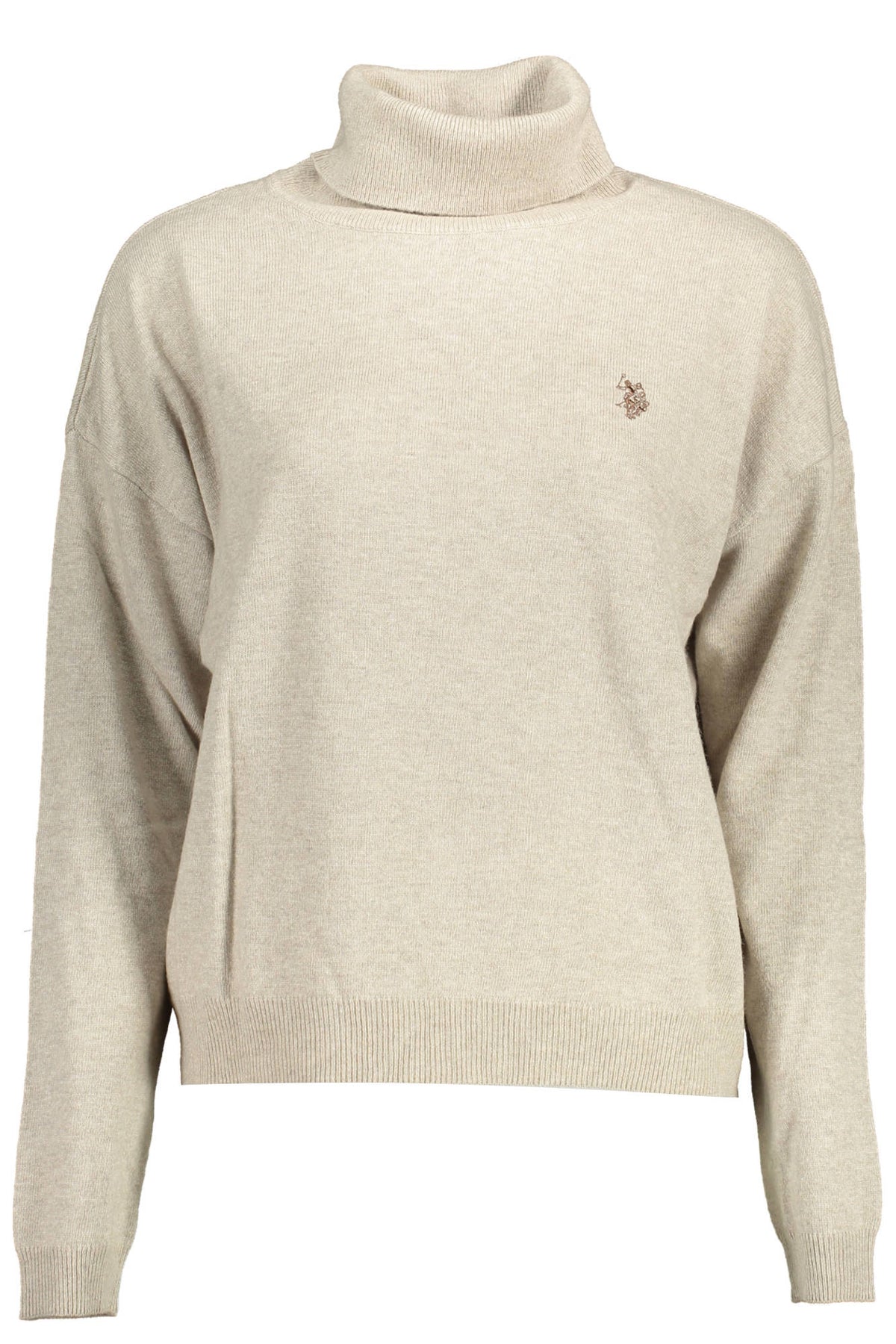 US POLO ASSN. WOMEN'S BEIGE TURTLENECK