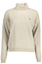 US POLO ASSN. WOMEN'S BEIGE TURTLENECK