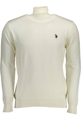 US POLO ASSN. MEN'S WHITE TURTLENECK