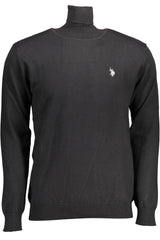 US POLO ASSN. MEN'S BLACK TURTLENECK