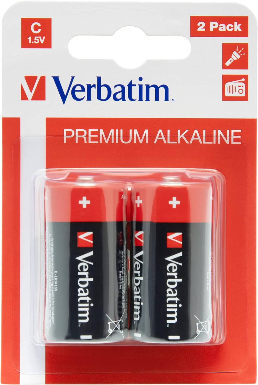 Verbatim Alkaline C 2pcs Batteries
