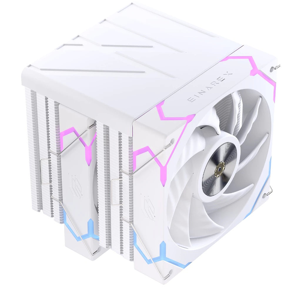 Einarex Gaming Cooling CPU, 6 Copper Heat Pipes, Dual Fans Design VENTUS V300 White