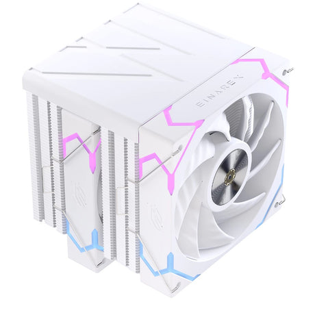 Einarex Gaming Cooling CPU, 6 Copper Heat Pipes, Dual Fans Design VENTUS V300 White