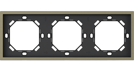HDL Panel XELENT SERIES Antique Bronze Panel Frame 3 Gang
