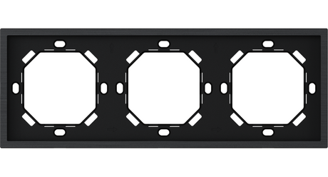 HDL Panel XELENT SERIES Black Panel Frame 3 Gang