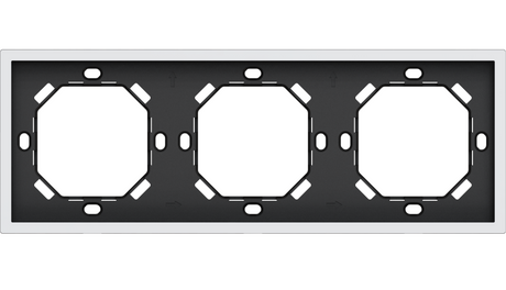 HDL Panel XELENT SERIES Ivory White Panel Frame 3 Gang