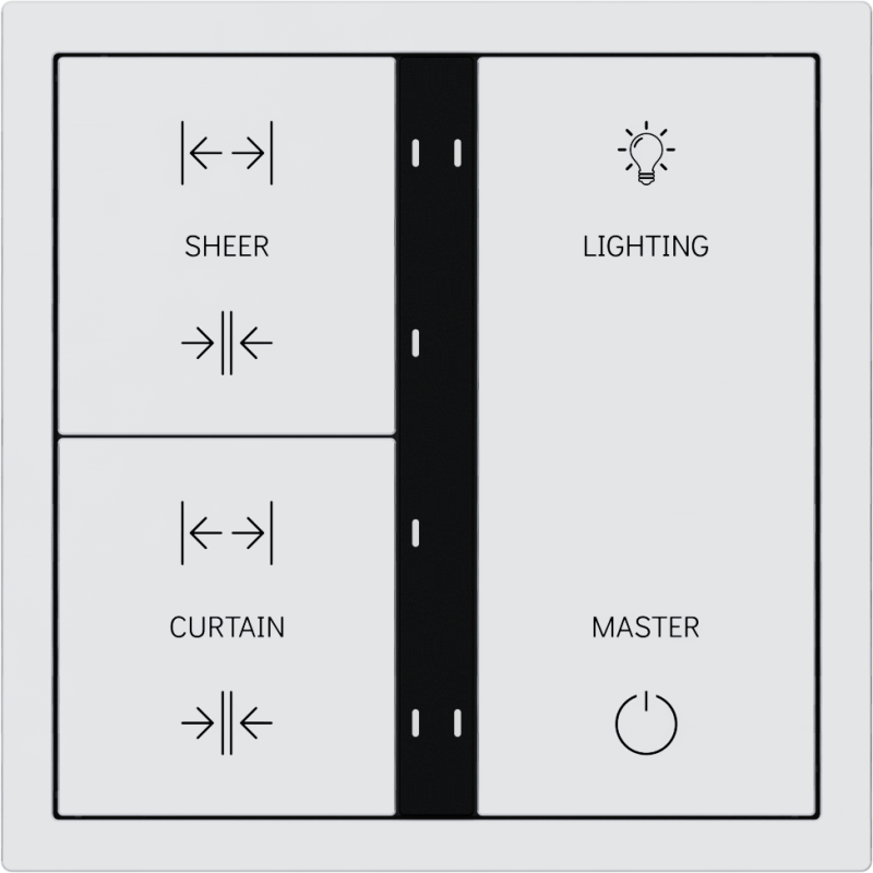 HDL Panel XELENT SERIES Ivory White 6 Buttons (Plastic)