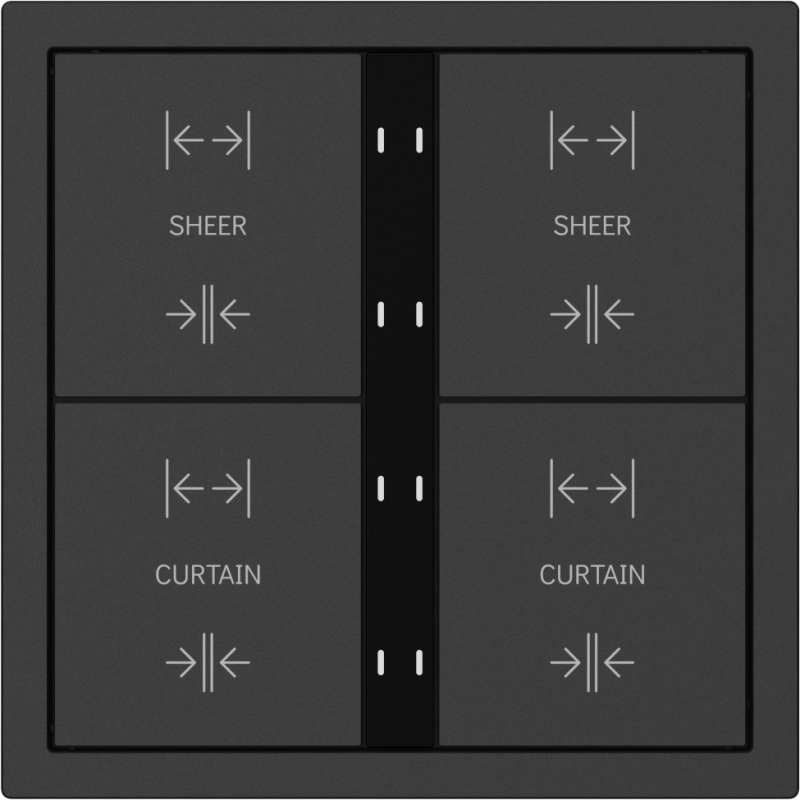 HDL Panel XELENT SERIES Charcoal Grey 8 Buttons (Plastic)