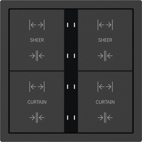 HDL Panel XELENT SERIES Charcoal Grey 8 Buttons (Plastic)