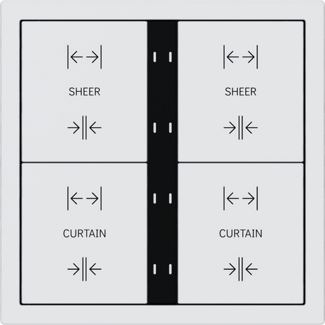 HDL Panel XELENT SERIES Ivory White 8 Buttons (Plastic)