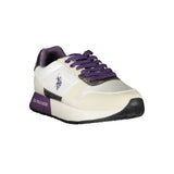 U.S. Polo Sneakers White with Purple Details - Women's