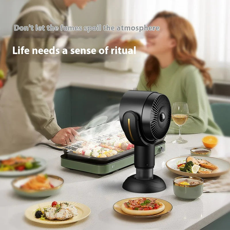 Portable desktop range hood smoke remover