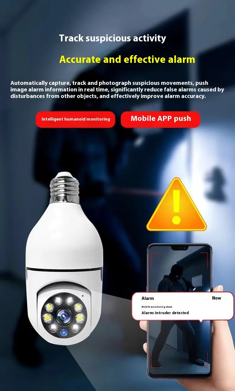 Wireless E27 Bulb Security Camera