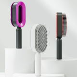 Brosse à cheveux antistatique autonettoyante