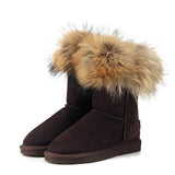 Damen-Schneestiefel aus Fuchsfell