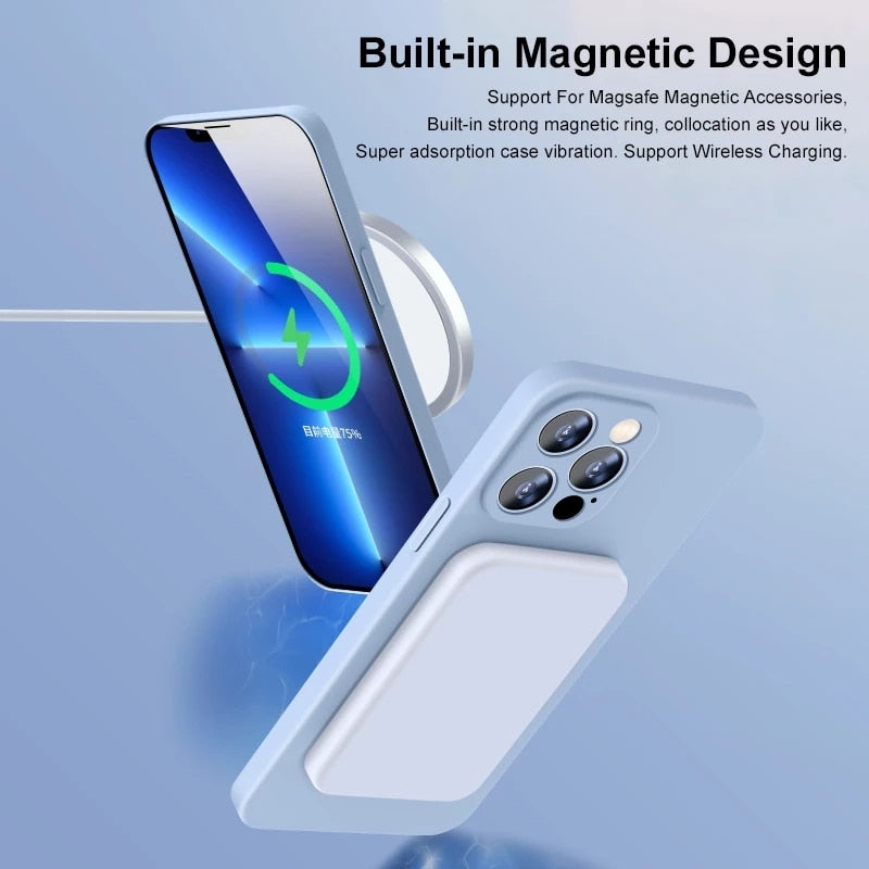 Magnetic Liquid Silicone Case For iPhones - Atlantic Shopping Mall