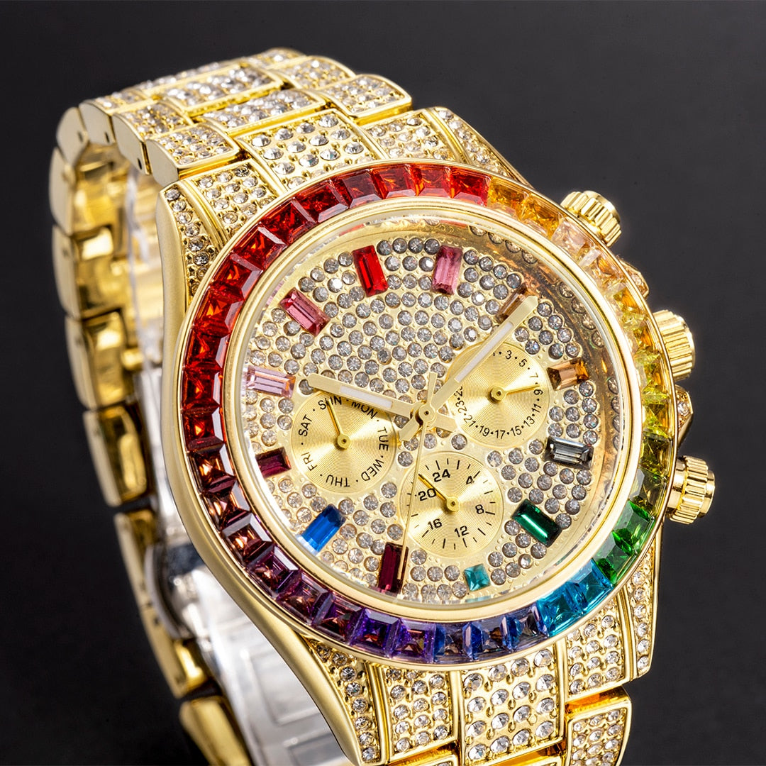 Rainbow Diamond Quartz Watch - Atlantic Shopping Mall