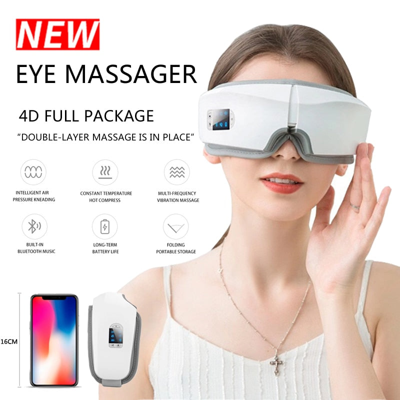 Masseur de soins oculaires à vibrations Airbag intelligent 4D